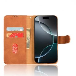 Peňaženkové puzdro Solid hnedé – Apple iPhone 16 Pro Max | Kryty na mobil Kryty na mobil | Peňaženkové puzdro Solid hnedé – Apple iPhone 16 Pro Max | Kryty na mobil