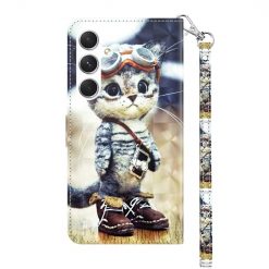 Samsung Galaxy A16 4G/5G Knižkové puzdro Trendy Cross case Mačka