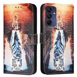 Samsung Galaxy A16 4G/5G Knižkové puzdro Trendy Cross case Mačka a tiger