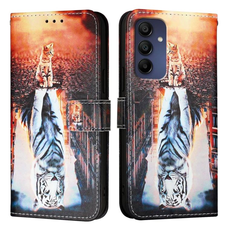 Samsung Galaxy A16 4G/5G Knižkové puzdro Trendy Cross case Mačka a tiger | Kryty na mobil Kryty na mobil | Samsung Galaxy A16 4G/5G Knižkové puzdro Trendy Cross case Mačka a tiger | Kryty na mobil