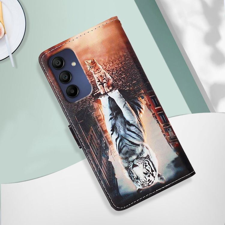 Samsung Galaxy A16 4G/5G Knižkové puzdro Trendy Cross case Mačka a tiger | Kryty na mobil Kryty na mobil | Samsung Galaxy A16 4G/5G Knižkové puzdro Trendy Cross case Mačka a tiger | Kryty na mobil