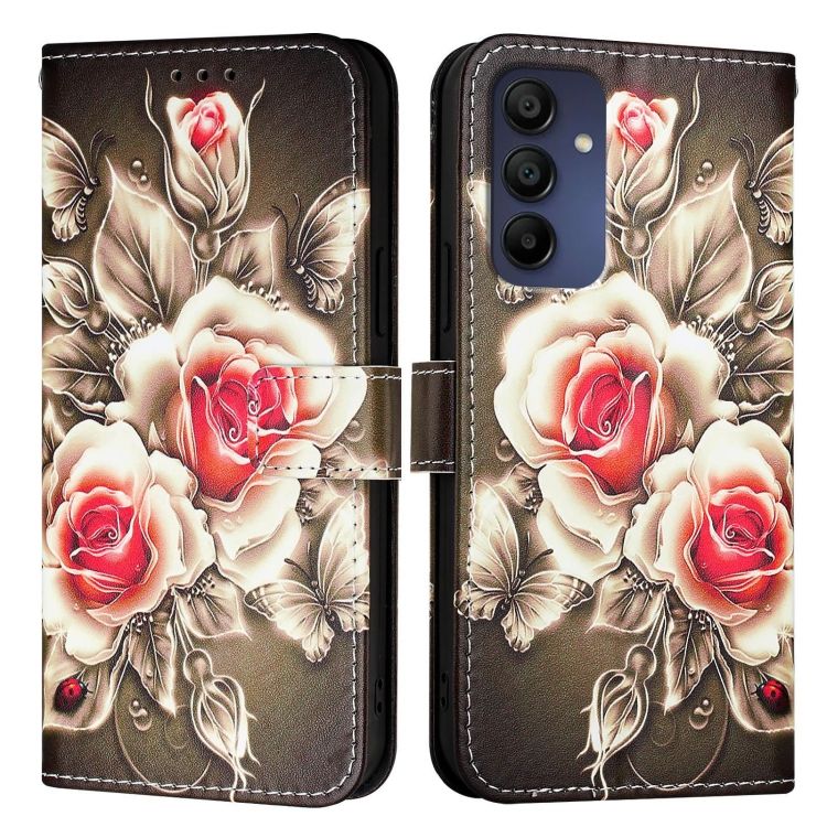 Samsung Galaxy A16 4G/5G Knižkové puzdro Trendy Cross case Ruže na čiernom | Kryty na mobil Kryty na mobil | Samsung Galaxy A16 4G/5G Knižkové puzdro Trendy Cross case Ruže na čiernom | Kryty na mobil