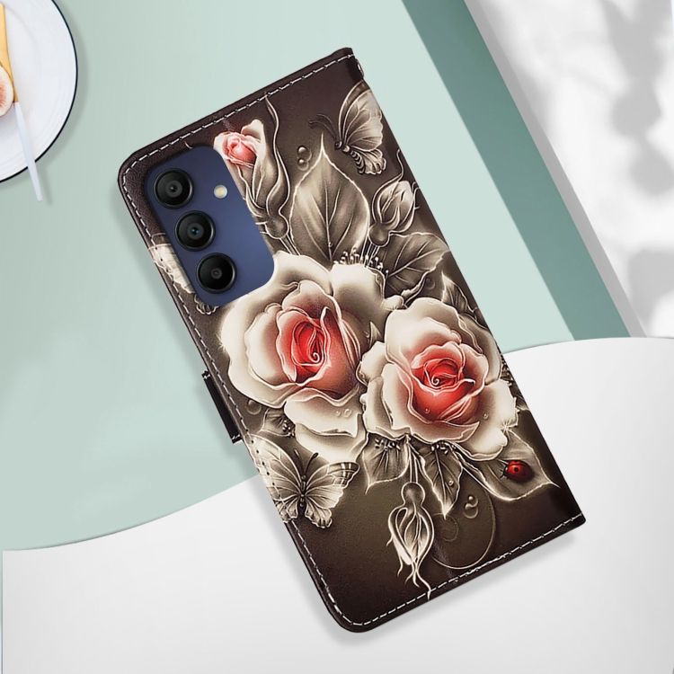Samsung Galaxy A16 4G/5G Knižkové puzdro Trendy Cross case Ruže na čiernom | Kryty na mobil Kryty na mobil | Samsung Galaxy A16 4G/5G Knižkové puzdro Trendy Cross case Ruže na čiernom | Kryty na mobil