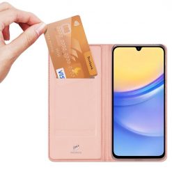 Kryty na mobil | Samsung Galaxy A16 4G/5G Peňaženkové puzdro Dux Ducis Skin Pro ružové | Kryty na mobil