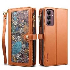 Kryty na mobil | Samsung Galaxy A16 4G/5G Peňaženkové puzdro Eseble Star Wallet case hnedé | Kryty na mobil
