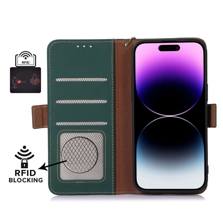 Samsung Galaxy A16 4G/5G Peňaženkové puzdro RFID Leather case zelené | Kryty na mobil Kryty na mobil | Samsung Galaxy A16 4G/5G Peňaženkové puzdro RFID Leather case zelené | Kryty na mobil