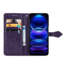 Kryty na mobil | Peňaženkové puzdro Embossing Pattern Mandala Flower fialové – HMD Skyline | Kryty na mobil