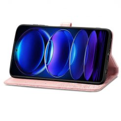 Kryty na mobil | Peňaženkové puzdro Embossing Pattern Mandala Flower ružové – HMD Skyline | Kryty na mobil
