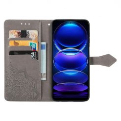 Peňaženkové puzdro Embossing Pattern Mandala Flower sivé – HMD Skyline | Kryty na mobil Kryty na mobil | Peňaženkové puzdro Embossing Pattern Mandala Flower sivé – HMD Skyline | Kryty na mobil