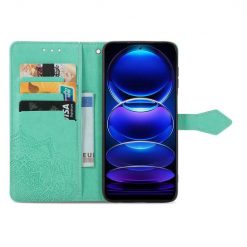Kryty na mobil | Peňaženkové puzdro Embossing Pattern Mandala Flower zelené – HMD Skyline | Kryty na mobil