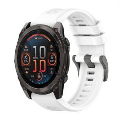 Kryty na mobil | Remienok Solid Wristband biely pre Garmin Fenix 8 47mm | Kryty na mobil