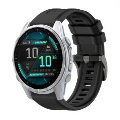 Kryty na mobil | Remienok Solid Wristband čierny pre Garmin Fenix 8 43mm | Kryty na mobil