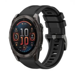 Kryty na mobil | Remienok Solid Wristband čierny pre Garmin Fenix 8 51mm | Kryty na mobil