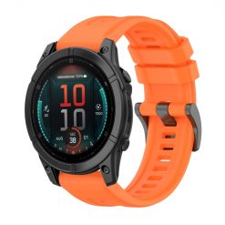Kryty na mobil | Remienok Solid Wristband oranžový pre Garmin Fenix E 47mm | Kryty na mobil