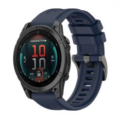 Remienok Solid Wristband tmavomodrý pre Garmin Fenix E 47mm