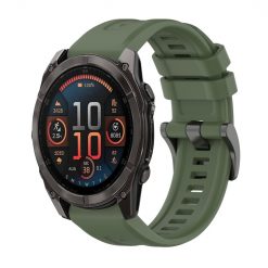 Kryty na mobil | Remienok Solid Wristband zelený pre Garmin Fenix 8 51mm | Kryty na mobil