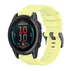 Remienok Solid Wristband žltý pre Garmin Fenix E 47mm