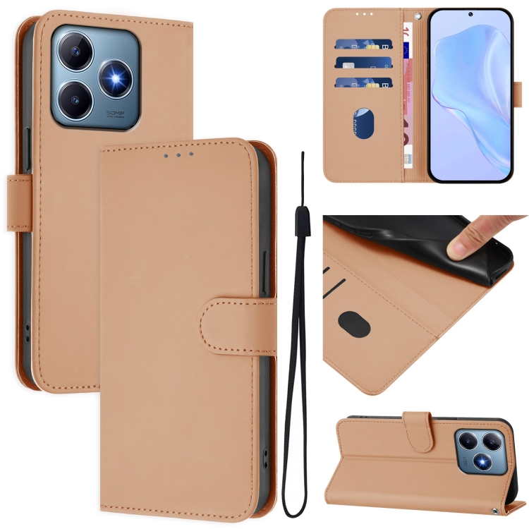 Peňaženkové puzdro Solid bledohnedé – Realme C61 / C63 | Kryty na mobil Kryty na mobil | Peňaženkové puzdro Solid bledohnedé – Realme C61 / C63 | Kryty na mobil