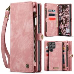 Multifunkčné peňaženkové puzdro CaseMe Detachable ružové – Samsung Galaxy S25 Ultra