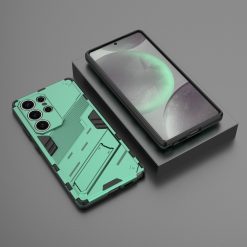 Kryty na mobil | Odolný Kryt Punk armor case zelený – Samsung Galaxy S25 Ultra | Kryty na mobil
