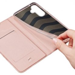 Kryty na mobil | Peňaženkové puzdro Dux Ducis Skin Pro ružové – Samsung Galaxy S25 | Kryty na mobil