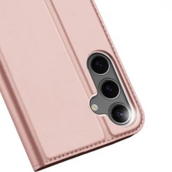 Kryty na mobil | Peňaženkové puzdro Dux Ducis Skin Pro ružové – Samsung Galaxy S25 | Kryty na mobil
