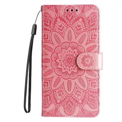 Peňaženkové puzdro Embossing Pattern Slnečnica ružové – Vivo X200 Pro