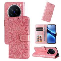 Peňaženkové puzdro Embossing Pattern Slnečnica ružové – Vivo X200 Pro | Kryty na mobil Kryty na mobil | Peňaženkové puzdro Embossing Pattern Slnečnica ružové – Vivo X200 Pro | Kryty na mobil