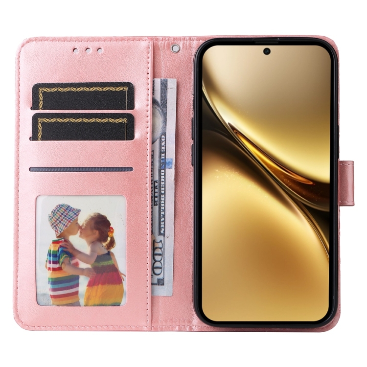 Peňaženkové puzdro Embossing Pattern Slnečnica ružové – Vivo X200 Pro | Kryty na mobil Kryty na mobil | Peňaženkové puzdro Embossing Pattern Slnečnica ružové – Vivo X200 Pro | Kryty na mobil