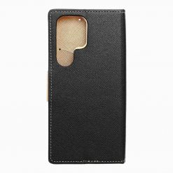 Kryty na mobil | Peňaženkové puzdro Fancy Book čierno-zlaté – Samsung Galaxy S25 Ultra | Kryty na mobil