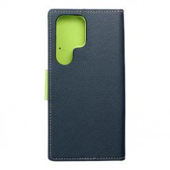 Kryty na mobil | Peňaženkové puzdro Fancy Book modro-limetkové – Samsung Galaxy S25 Ultra | Kryty na mobil