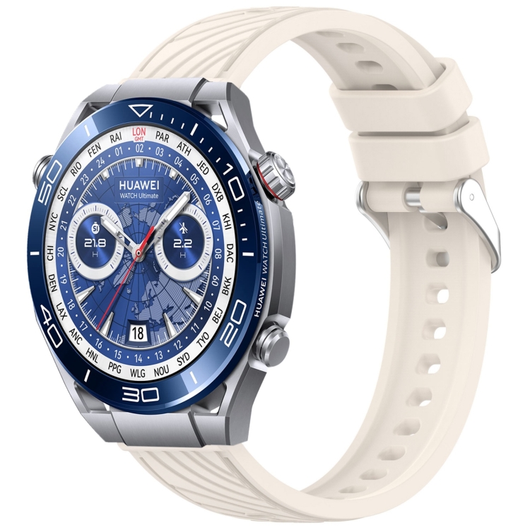 Remienok Strip Pattern Wristband béžový pre Huawei Watch Ultimate (22mm) | Kryty na mobil Kryty na mobil | Remienok Strip Pattern Wristband béžový pre Huawei Watch Ultimate (22mm) | Kryty na mobil