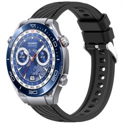 Remienok Strip Pattern Wristband čierny pre Huawei Watch Ultimate (22mm)