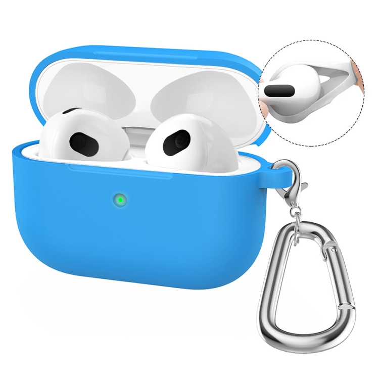 Silikónové puzdro Enkay Hook case modré – Apple AirPods 4 | Kryty na mobil Kryty na mobil | Silikónové puzdro Enkay Hook case modré – Apple AirPods 4 | Kryty na mobil