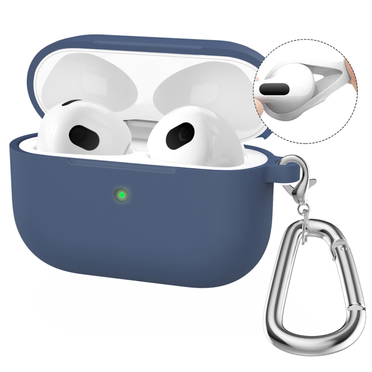 Silikónové puzdro Enkay Hook case tmavomodré – Apple AirPods 4 | Kryty na mobil Kryty na mobil | Silikónové puzdro Enkay Hook case tmavomodré – Apple AirPods 4 | Kryty na mobil