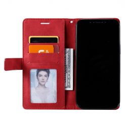 Kryty na mobil | Knižkové puzdro Rhombus červené – Xiaomi Redmi Note 14 5G | Kryty na mobil