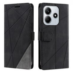 Kryty na mobil | Knižkové puzdro Rhombus čierne – Xiaomi Redmi Note 14 5G | Kryty na mobil