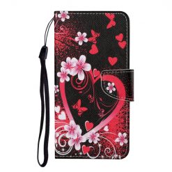 Kryty na mobil | Knižkové puzdro Trendy Cross case Červené srdce – Xiaomi Redmi Note 14 5G | Kryty na mobil