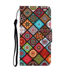 Kryty na mobil | Knižkové puzdro Trendy Cross case Farebné mandaly – Xiaomi Redmi Note 14 5G | Kryty na mobil