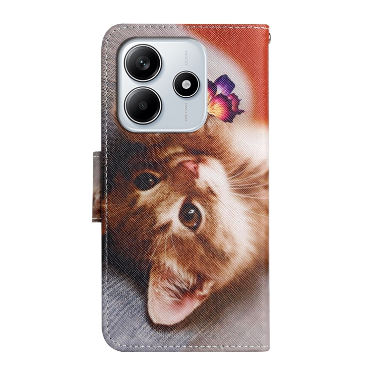 Knižkové puzdro Trendy Cross case Mačka a motýľ – Xiaomi Redmi Note 14 5G | Kryty na mobil Kryty na mobil | Knižkové puzdro Trendy Cross case Mačka a motýľ – Xiaomi Redmi Note 14 5G | Kryty na mobil