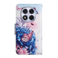 Kryty na mobil | Knižkové puzdro Trendy Cross case Modrý motýľ – Xiaomi Redmi Note 14 Pro 5G | Kryty na mobil