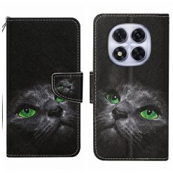 Kryty na mobil | Knižkové puzdro Trendy Cross case Zelenooká mačka – Xiaomi Redmi Note 14 Pro 5G | Kryty na mobil