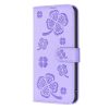 Kryty na mobil | Peňaženkové puzdro Embossing Pattern case Štvorlístky zlaté – Xiaomi Redmi Note 14 (4G) | Kryty na mobil