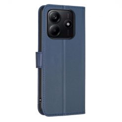 Kryty na mobil | Peňaženkové puzdro Embossing Pattern case Štvorlístky modré – Xiaomi Redmi Note 14 (4G) | Kryty na mobil