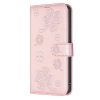 Kryty na mobil | Peňaženkové puzdro Embossing Pattern case Štvorlístky zlaté – Xiaomi Redmi Note 14 (4G) | Kryty na mobil