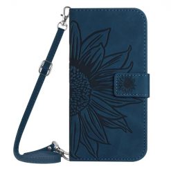 Kryty na mobil | Peňaženkové puzdro Embossing Pattern Kvet case modré – Xiaomi Redmi Note 14 (4G) | Kryty na mobil