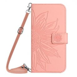 Peňaženkové puzdro Embossing Pattern Kvet case ružové – Xiaomi Redmi Note 14 (4G)