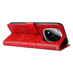 Peňaženkové puzdro Embossing Pattern Slnečnica červené – Xiaomi Redmi Note 14 Pro 5G | Kryty na mobil Kryty na mobil | Peňaženkové puzdro Embossing Pattern Slnečnica červené – Xiaomi Redmi Note 14 Pro 5G | Kryty na mobil