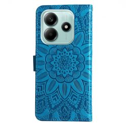 Peňaženkové puzdro Embossing Pattern Slnečnica modré – Xiaomi Redmi Note 14 5G | Kryty na mobil Kryty na mobil | Peňaženkové puzdro Embossing Pattern Slnečnica modré – Xiaomi Redmi Note 14 5G | Kryty na mobil