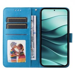 Peňaženkové puzdro Embossing Pattern Slnečnica modré – Xiaomi Redmi Note 14 5G | Kryty na mobil Kryty na mobil | Peňaženkové puzdro Embossing Pattern Slnečnica modré – Xiaomi Redmi Note 14 5G | Kryty na mobil